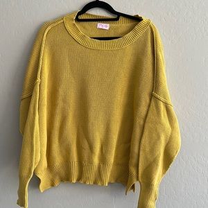 Pink Lily Oversized Boyfriend Sweater - So Cute! Medium